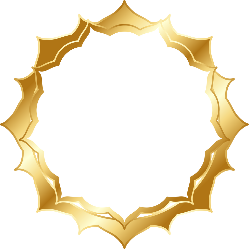 Gold Badge Circle Frame islamic